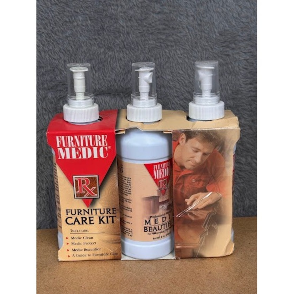 Furniture Medic Rx Furniture Care Kit 3 Pk Clean Protect Beautifier NOS